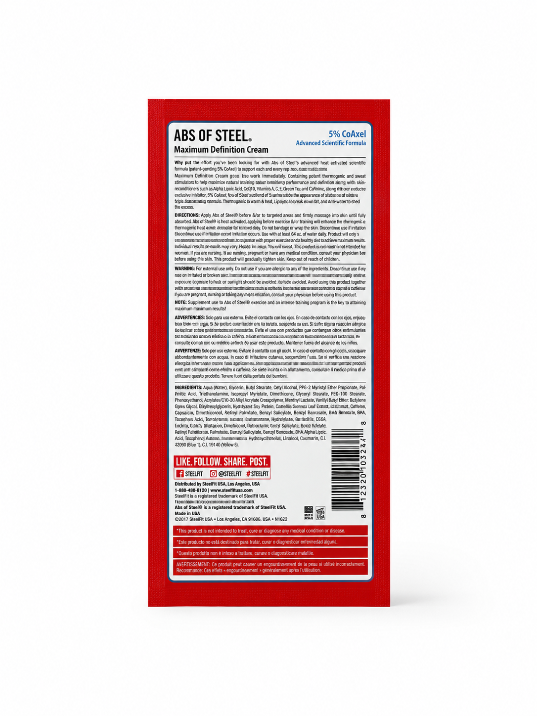 ABS of Steel 8,8ml SteelFit | crema termogenica Sachet - Imagen 3