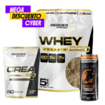 Pack Crecimiento Whey Protein 5lbs + Crea Pro 50 serv bolsa + 6 G energydrink