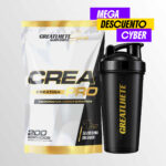 CREA PRO 1kg – 200 Servicios | GREATLHETE CREATINA con shaker de regalo